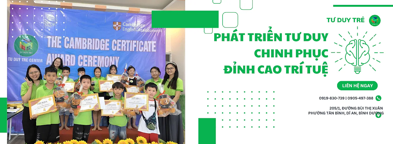Học viên và giáo viên Trung Tâm Tư Duy Trẻ nhận chứng chỉ Cambridge